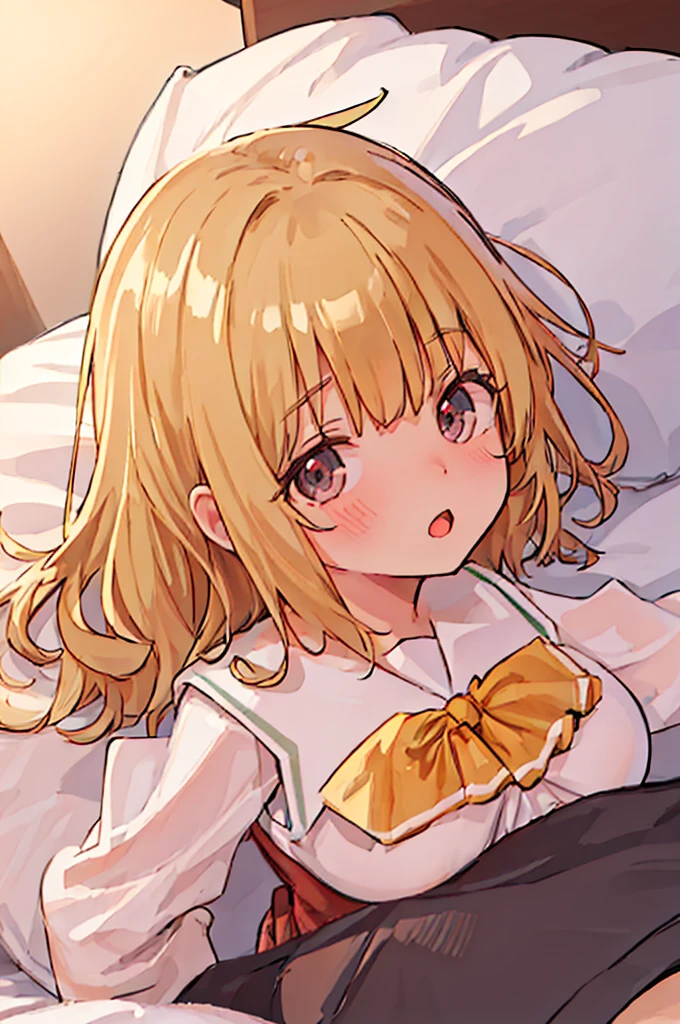 (((pnkserafuku))), best quality,ultra detail, 1girl, chibi, rumia_touhou, ((shiny hair)),((shiny glossy hair)), floating air blonde_hair, ribbon, short_hair, hair_ribbon, vest, open_mouth, red_ribbon,facing viewer, (((spread legs onbed))),(((vaginal,sex))),(((cum in pussy))),(((from above))), (((lying on bed))),(((white bed sheet))),(((lie on the pillow))),(((perfect anatomy))),(masterpiece:1.0),(Highest_quality:1.0),detailed,highly detailed,ultra detailed,extremely detailed CG,super high resolution,4k,super detailed, photograph,high resolution,8K,HDR,Highly detailed CG Unity 8k wallpaper,super detailed skin,detailed beautiful eyes,detailed beautiful face,detailed beautiful face and eyes,very detailed background,perfect,lighting,colorful, bright_front_face_lighting,shiny skin,(highly detailed background),looking at the viewer,(Focus on her face), solo, upper body, looking at viewer, upper angle, (blond), perfect quality, good quality, masterpiece, HDR, UHD missionary position,masterpiece,best quality,detailed,highly detailed,ultra detailed,extremely detailed CG,high resolution,8K,super detailed skin, ((detailed beautiful eyes)),detailed beautiful face,detailed beautiful face and eyes,very detailed background,highly detailed background,(front view),(((super big breasts))),looking at viewer,The girl&#39;s breasts aren&#39;t exposed at all., You can clearly see that she has very large breasts.,((kawaii)),((orgasm face)),