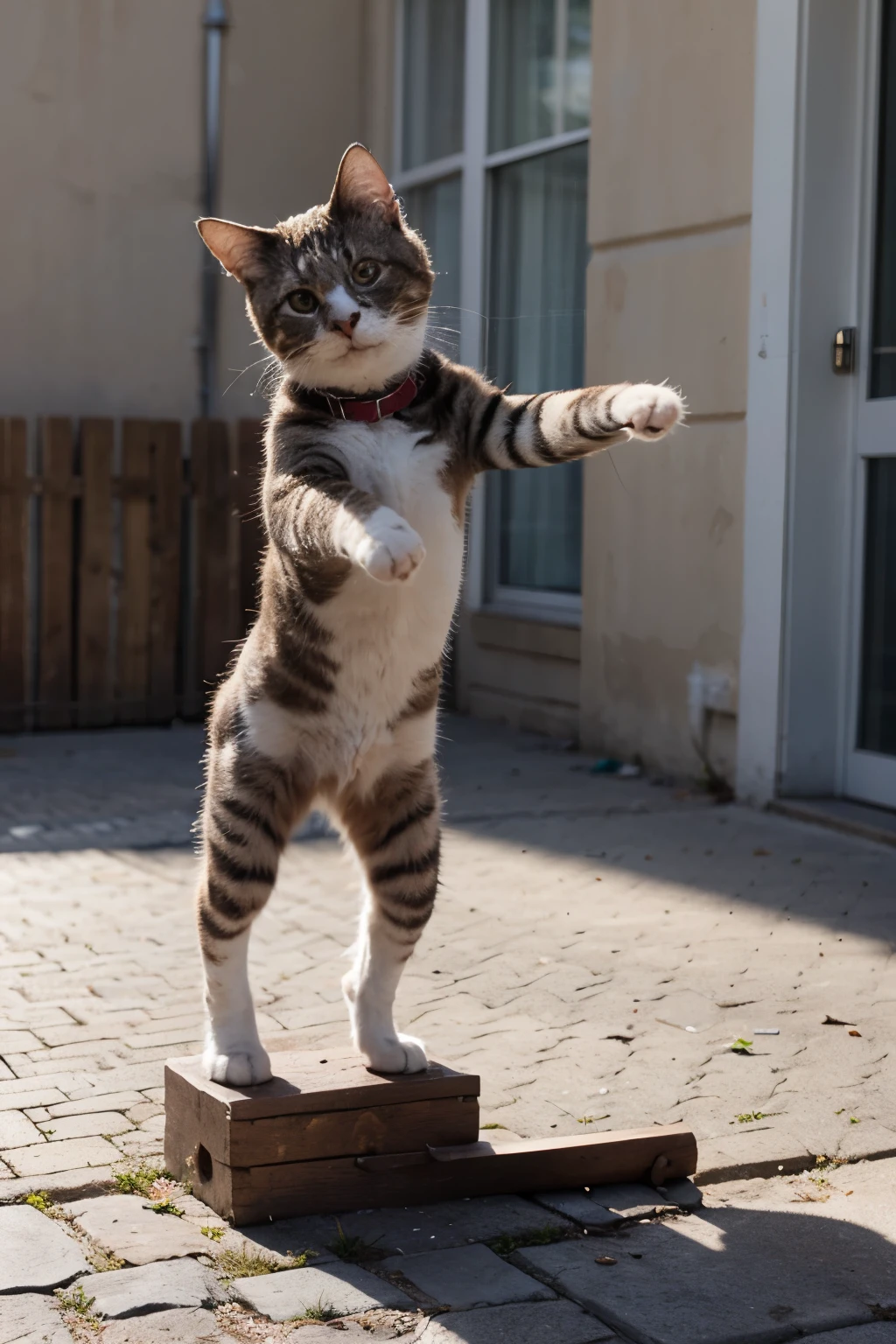 a cat that jumps up sharply for rubles