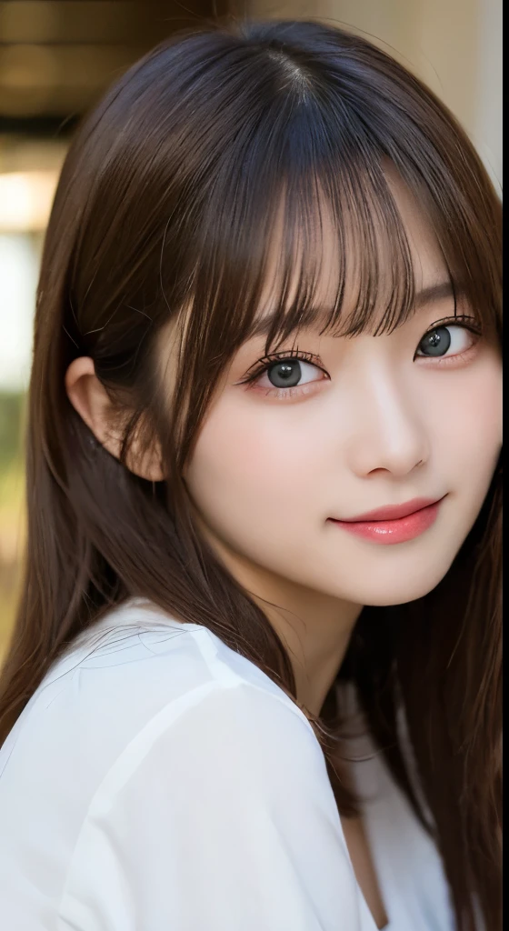 table top, highest quality, figure, Super detailed, finely, High resolution, 8k wallpaper, 完璧なダイナミックな構figure, detailed and beautiful eyes, brown eyes,Mesh hair,ladies fashion summer,medium hair,small breasts natural color lip, bold sexy pose,smile,Harajuku、20 year old girl、cute、sexy shot looking at camera