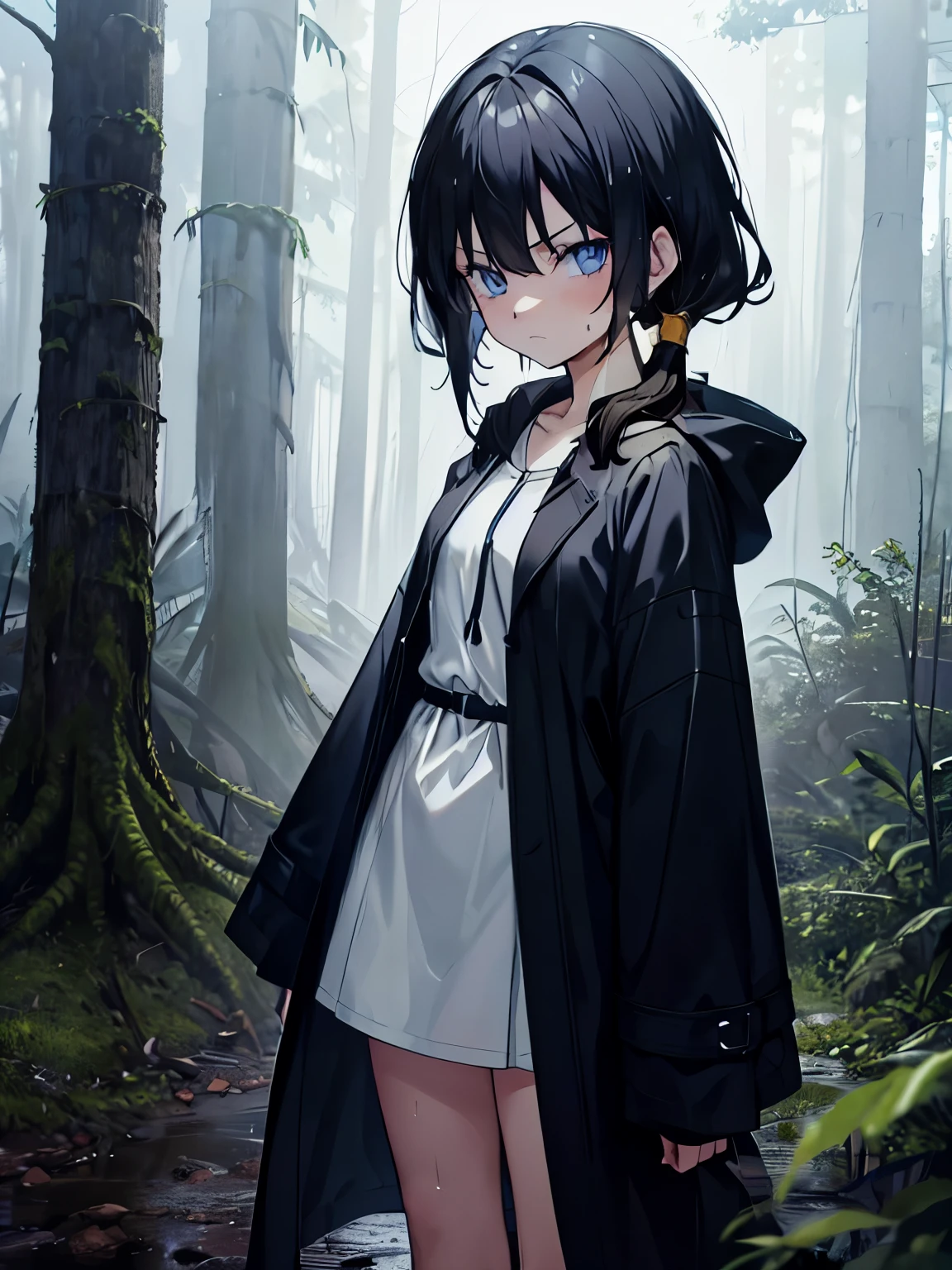 videl,Saw 2,black hair,Low twintails and short cut,