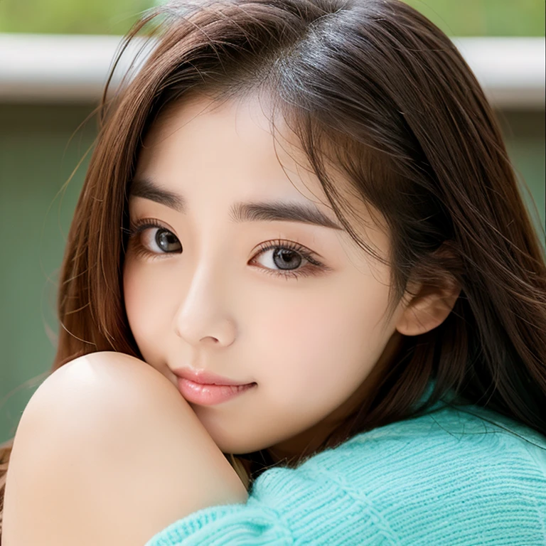 droopy eyes cute thick eyebrows long hair