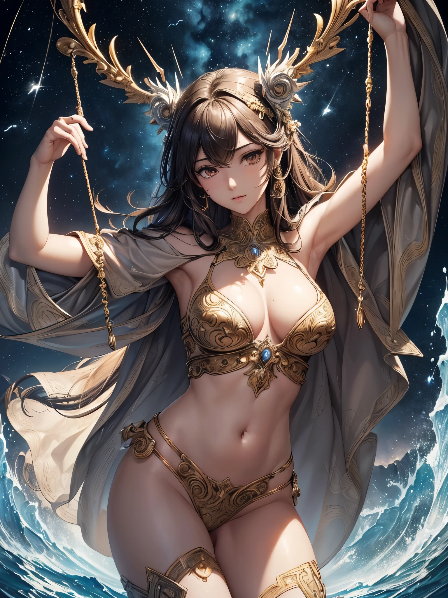 ((highest quality)),(ultra high resolution),(Super detailed),(detailed description),((best CG)),(best work of art),super precision art,amazing drawing art,(Art with precise details:1.5), The majesty that pierces the heavens and the earth, perishing evil, Swinging Thunder,