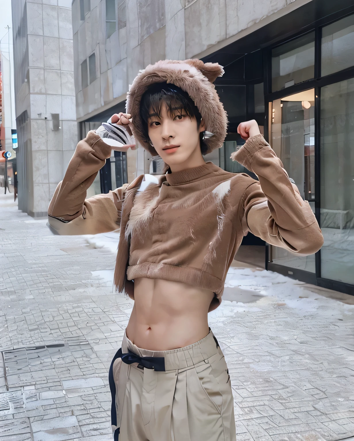 Wonwoo seventeen, furry hat