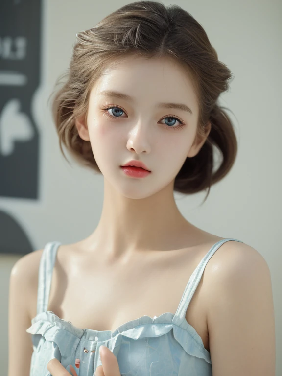 Advertising photography,masterpiece,cute girl,aesthetic clothes,detailed face and eye,pretty face