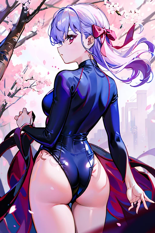 dark cherry blossoms　leotard　Rear view　get up