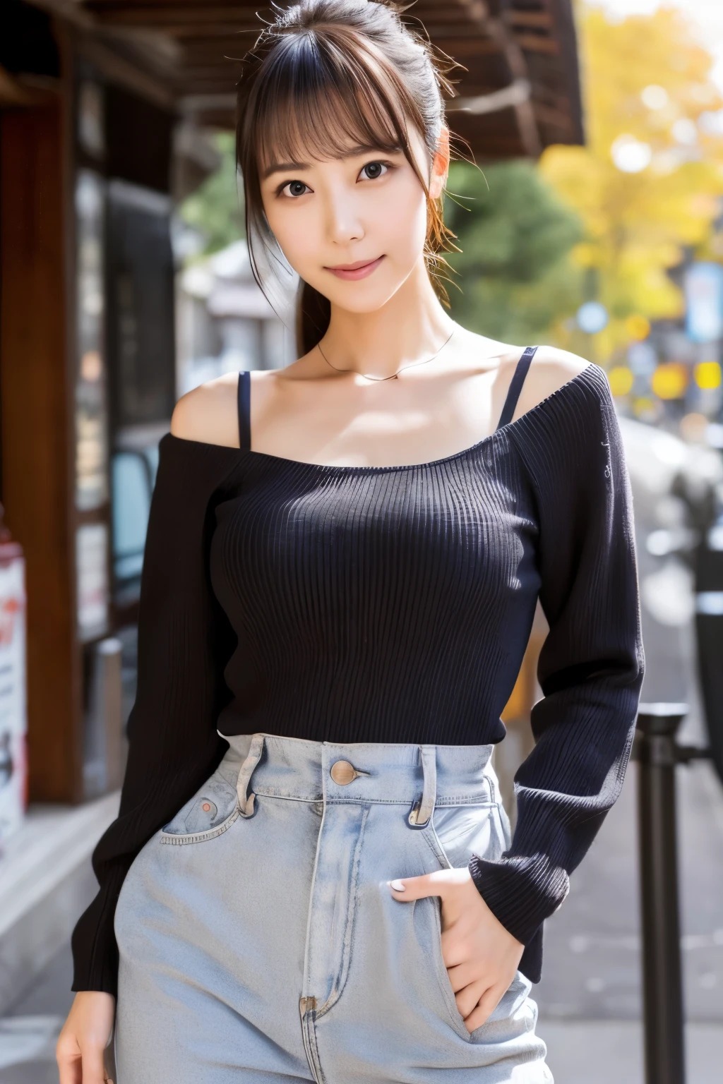 a skinny Japanese lady, 30 years old, (realistic), (hyperrealism), (photorealistic), (8K resolusion), depth of field, (upper-body:1.2), super detailed face, detailed eyes, cute face, various face expression, various hair style, (small breasts: 0.6), (very thin waist: 1.2), casual outfit