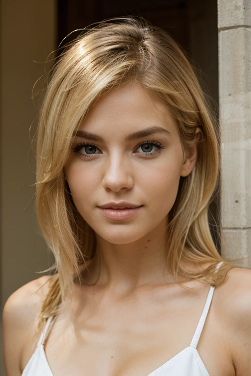 different face very light blonde