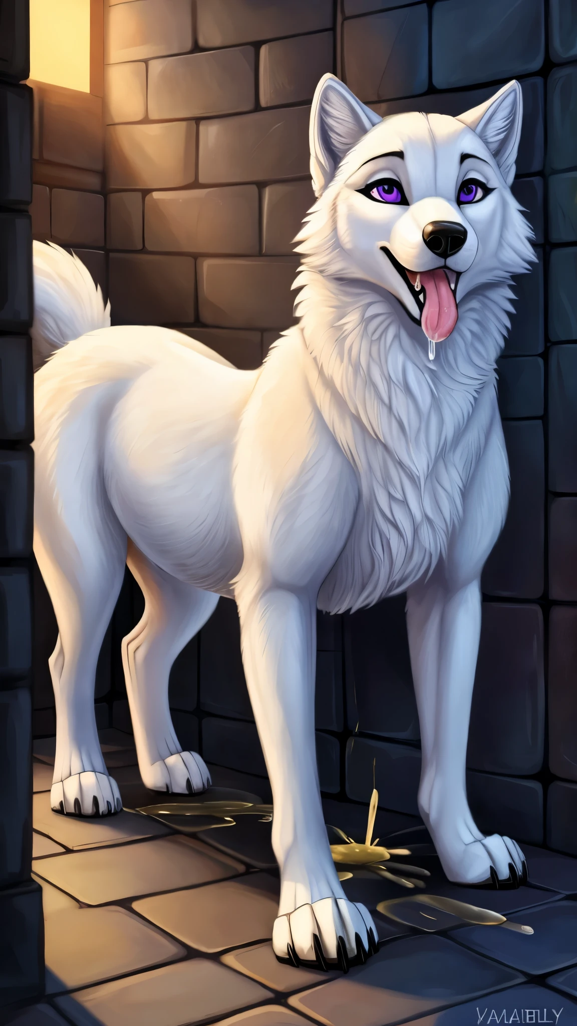 
Species: Arctic wolf
Gender: Female | Pose: beggingthick white bukkake excessive cum lots of drool and spit Maw open wide tongue out saliva pooling
Body description: Luna is a white wolf. She has white fur on her body with black paws and legs. She has a black nose. Luna has bright light purple eyes and does not wear clothing as she’s a wolf. She is a feral (meaning she is a quadruped and walks on all fours). Luna does not have breasts
Height: 4 foot 11 inches
Age: 20
Personality: Clumsy and scatterbrained, Luna is a fun-loving wolf. She’s not the brightest. Luna likes to watch people pee in medieval bathrooms. Background: medieval bathroom
Likes: playing in the bathroom and Likes to stick her tongue out, likes to drool heavily, 
Zoophillia beastiality animal sex zoo porn fuck 
Description: is a white wolf. She is rather clumsy and impulsive, and quite reckless.
Sexuality: oblivious
personality: Klutzy, gullible, and very naive, Luna is not the brightest bulb in the box. Pee, urine, piss, cum, toilets, medieval