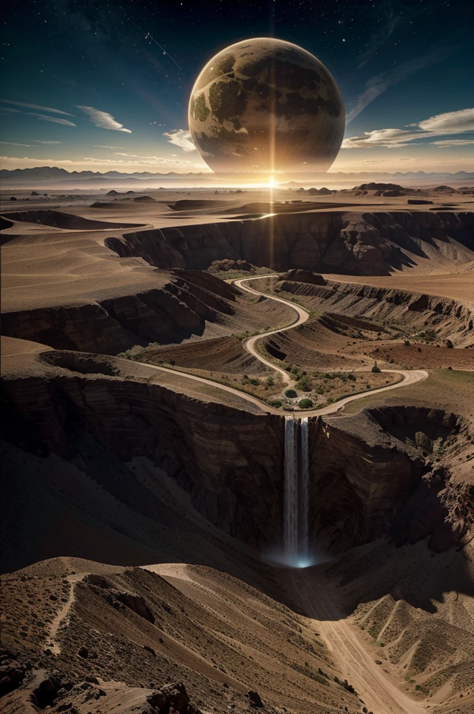 Genera una imagen del planeta tierra en el futuro