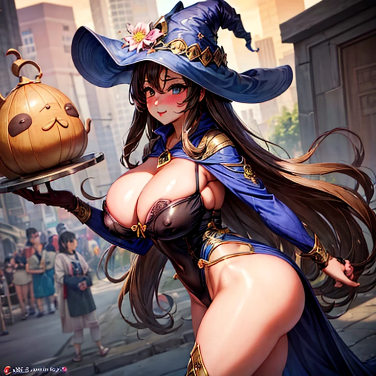 Super big breasts、super big butt、beautiful witch、camel toe、huge tit、nipple puff、cleavage、