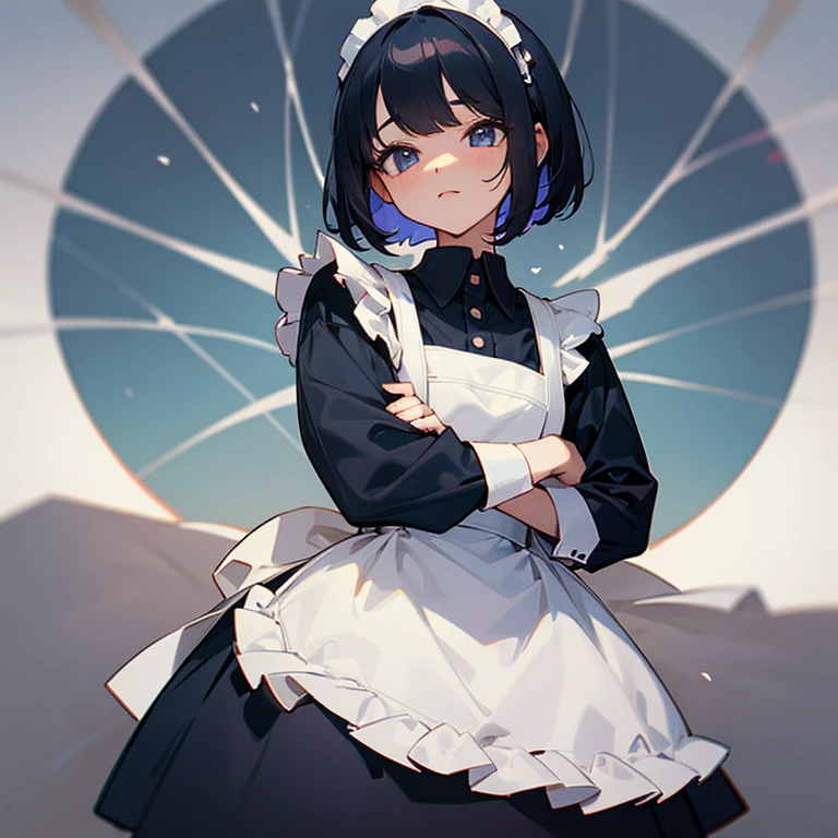 beautiful girl、Maid clothes、young girl、bob
