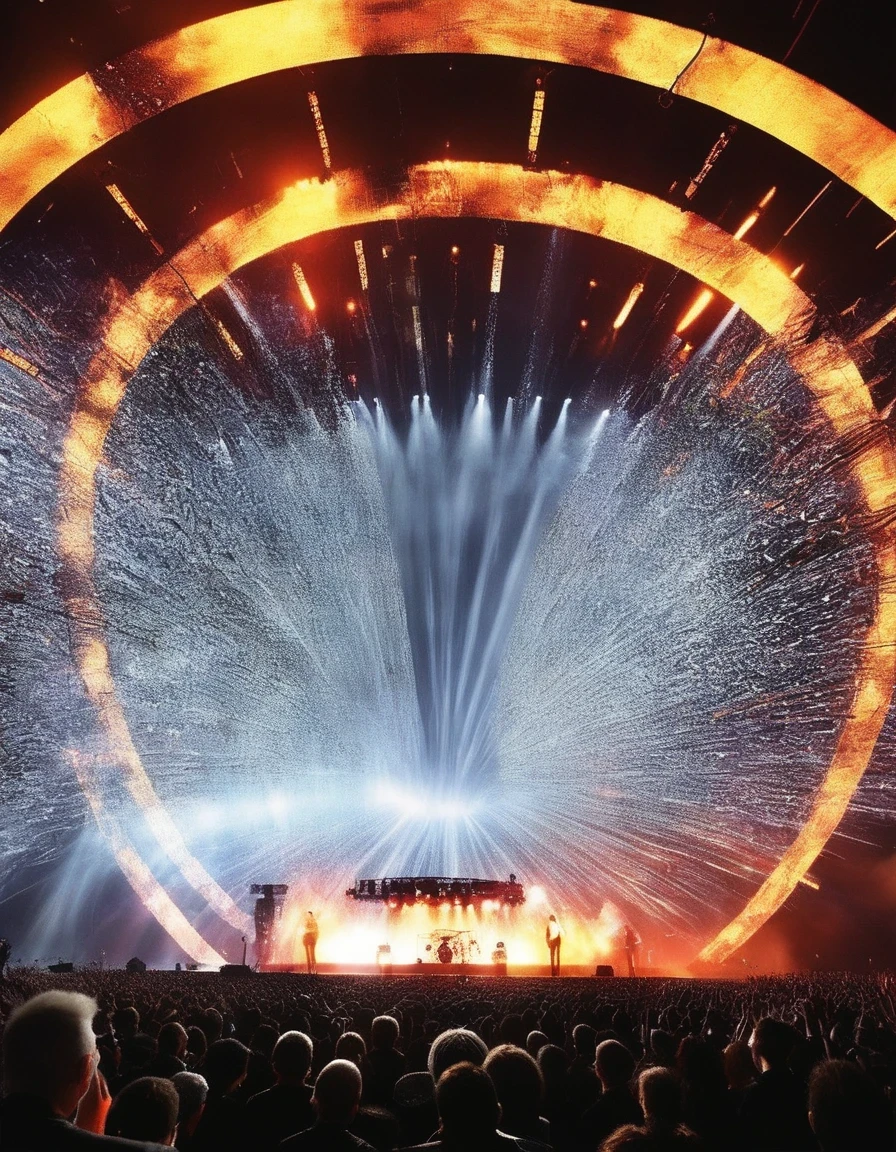 Powerful device technology,Presenting you a fusion art、and imagination’s real dreams。During a live performance by legendary Irish rock band U2,"Cracked" LED screen、Code tunnel extending to the sky、The falling fire rain seemed to pass over the audience's shoulders
