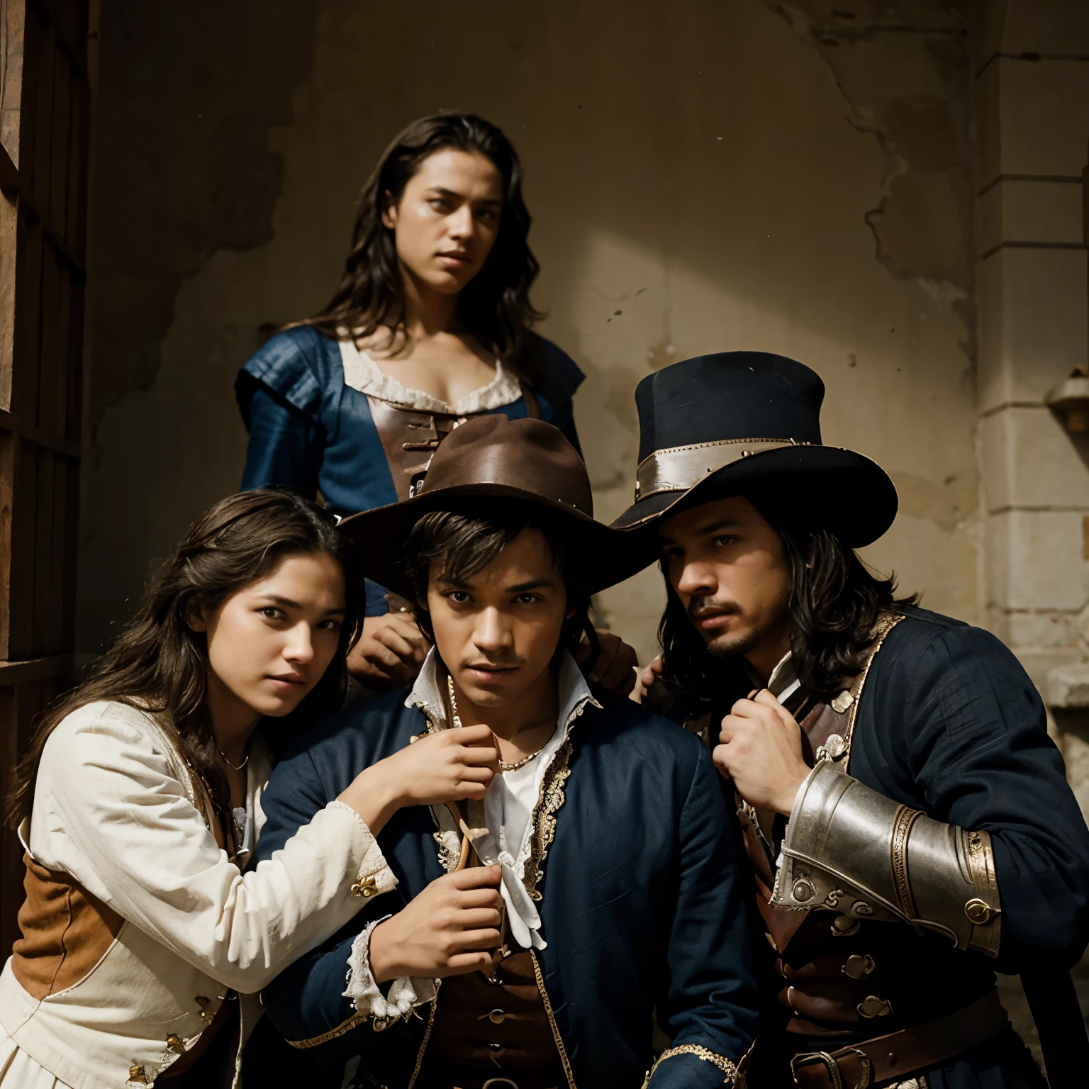 Picture story of the story the three musketeers