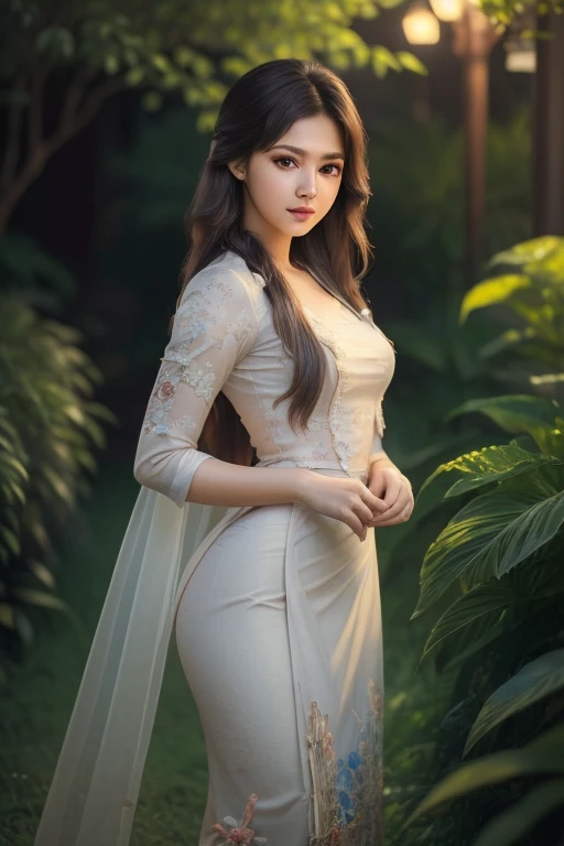 best quality,4k,8k,highres,masterpiece:1.2),ultra-detailed,(realistic,photorealistic,photo-realistic:1.37), beautiful girl 24 years old, beautiful detailed eyes,beautiful detailed lips,extremely detailed eyes and face,longeyelashes,1girl,illustration,soft lighting,vibrant colors,bokeh,romantic,dreamlike,ethereal vibe,Full Body Professional Photo, (Photo 4K:1.1) (Sharp Focus:1.3), High Detail, Woman in colorful garden, Pretty Buttocks, long Hair, Instagram Pattern Pose, confident, slim girl, big tits:1.2, perfect anatomy, perfect symmetry:1.2, Realistic, realistic face:1.2, perfect face, content, confident, very detailed, and dramatic, cinematic lighting, Lighting scene, soft lights
graceful movement, full body photography, (((masterpiece :1.5))), photoreal, (((beautiful eyes:1.5)))