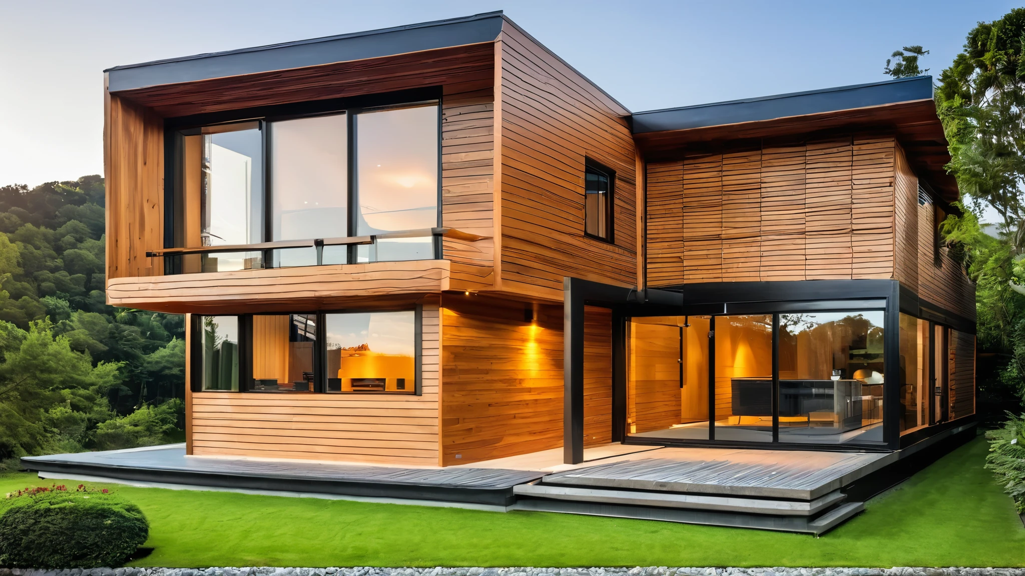 modern wooden house