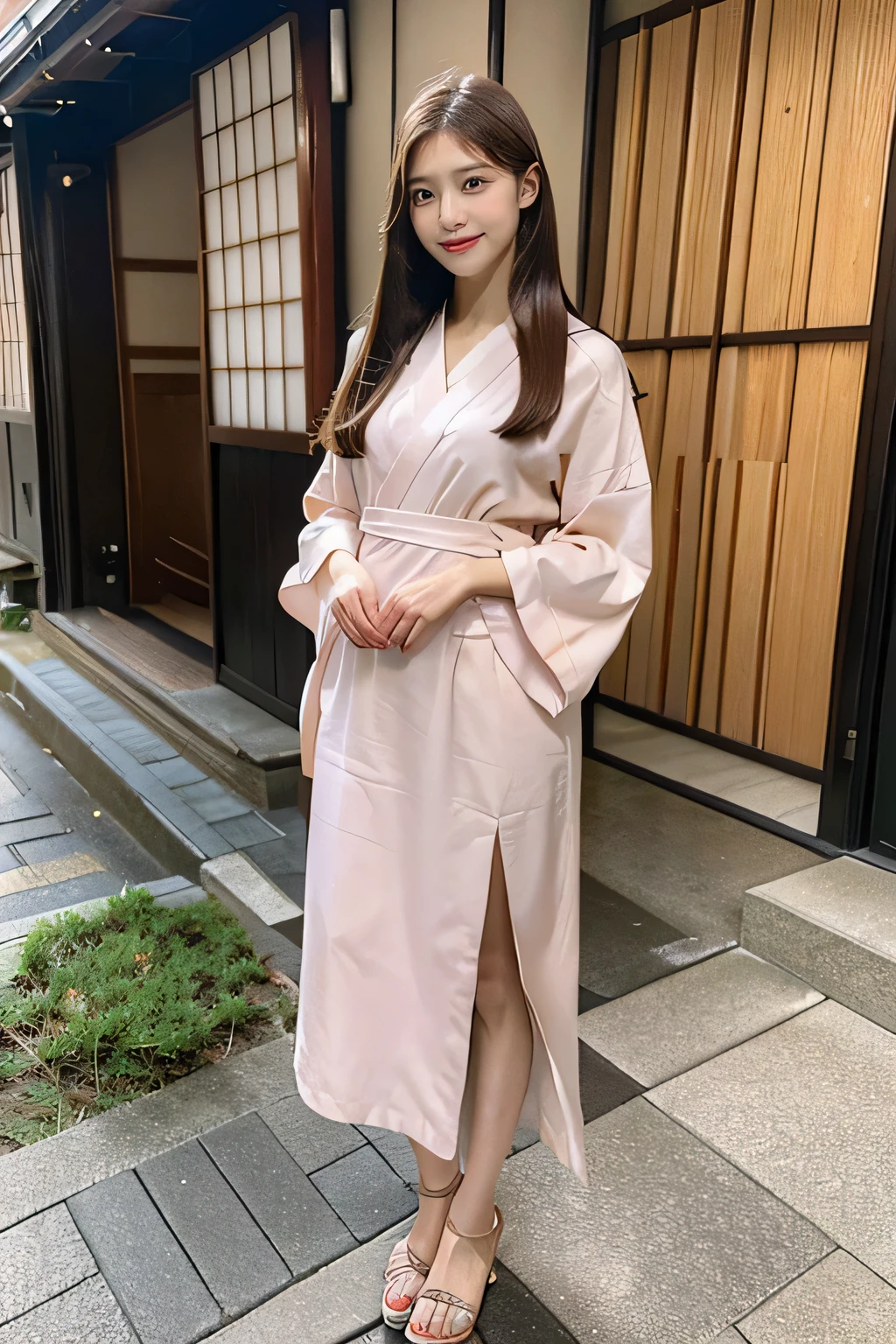 Solo, long_hair, Nanase Nishino, Haruka Kaki, Kimono, Japanese Clothing, Japan Tradition, (8K, RAW Photography, Best Quality, Masterpiece:1.2), (Realistic, Photorealistic:1.37), Professional Lighting, Photon Mapping, Physically Based Rendering