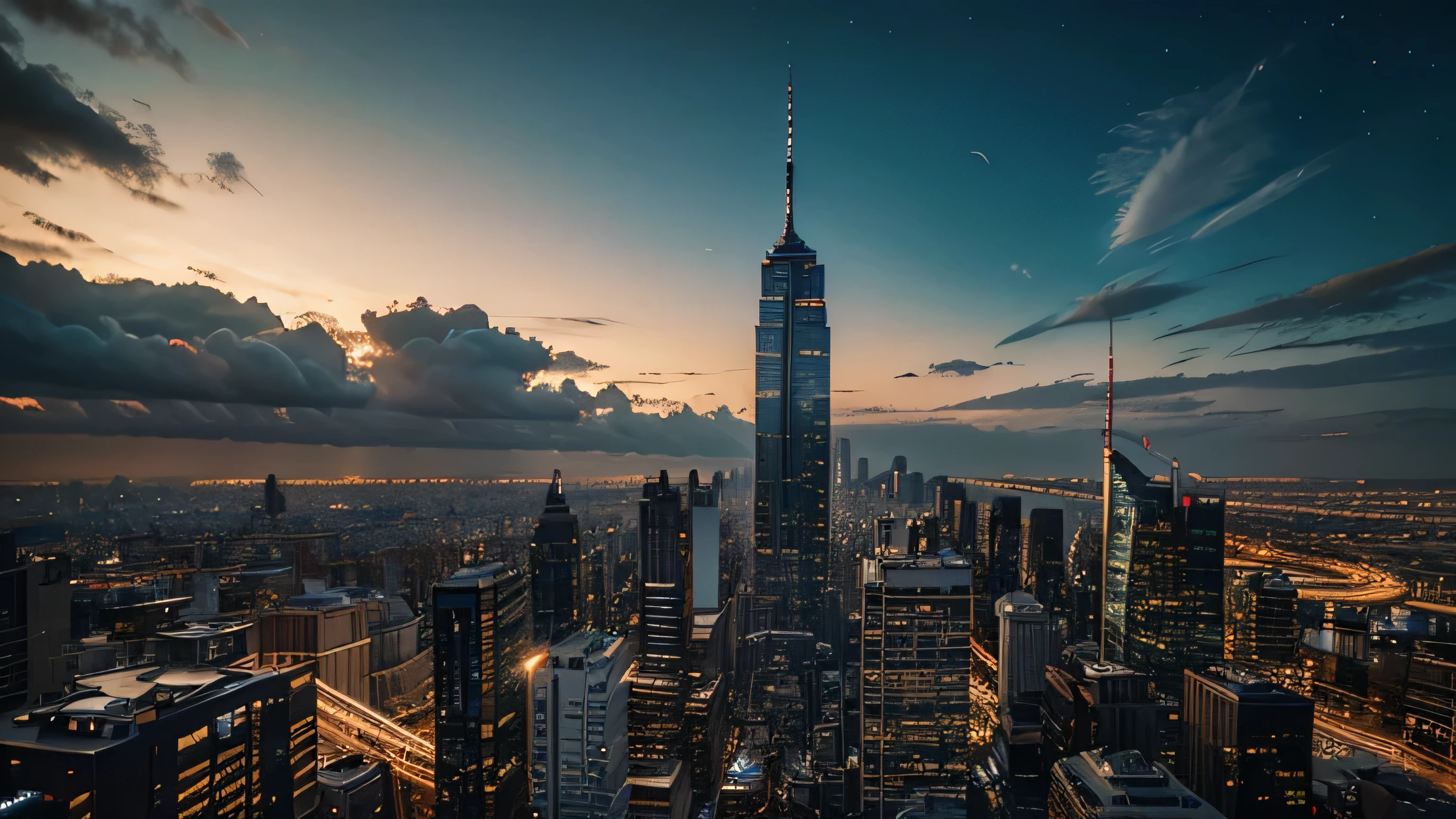 ((masterpiece)),((best quality)),8k,high detailed,ultra-detailed,intricate detail,xs-abstract, no humans, scenery, cityscape, city, science fiction, building,