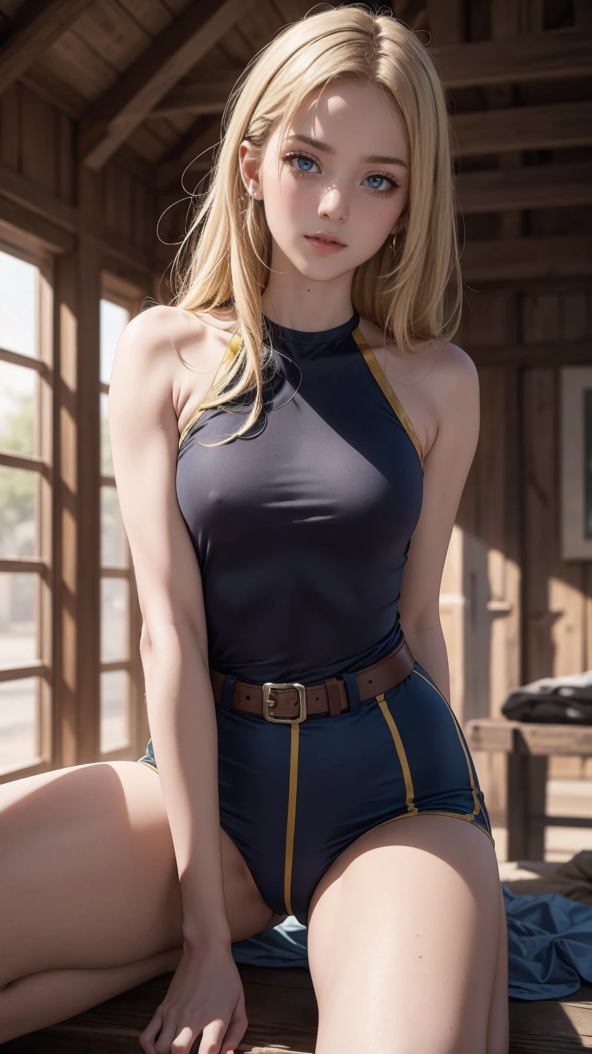 ((最high quality, 8K, masterpiece: 1.3, Ultra HD, high quality, 最high quality, High resolution, realism)) 、(high color saturation:1.0), (highly detailed skin), (最high quality:1.0), (超High resolution:1.0) ,(realistic:1.0), (Super detailed:1.0), (8K, Raw photo:1.1), slender、Slender, muscular body that's toned like an athlete's、Jeanne d'Arc、Wearing Western armor from head to toe、holding a pole with a flag on it、nice body、I'm on top of a small hill、There are many knights in armor around.、It's a battlefield、There are many dead soldiers around