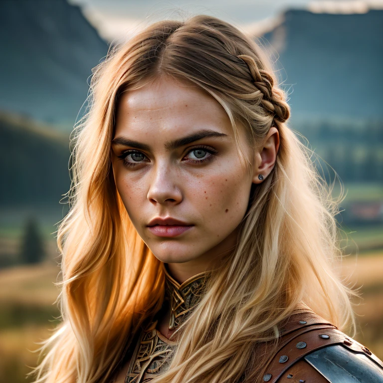 A stunning intricate full color portrait of (sks woman:1) as (viking warrior), (barbarian),  epic character composition, by ilya kuvshinov, alessio albi, nina masic, sharp focus, natural lighting, subsurface scattering, f2, 35mm, film grain, 
