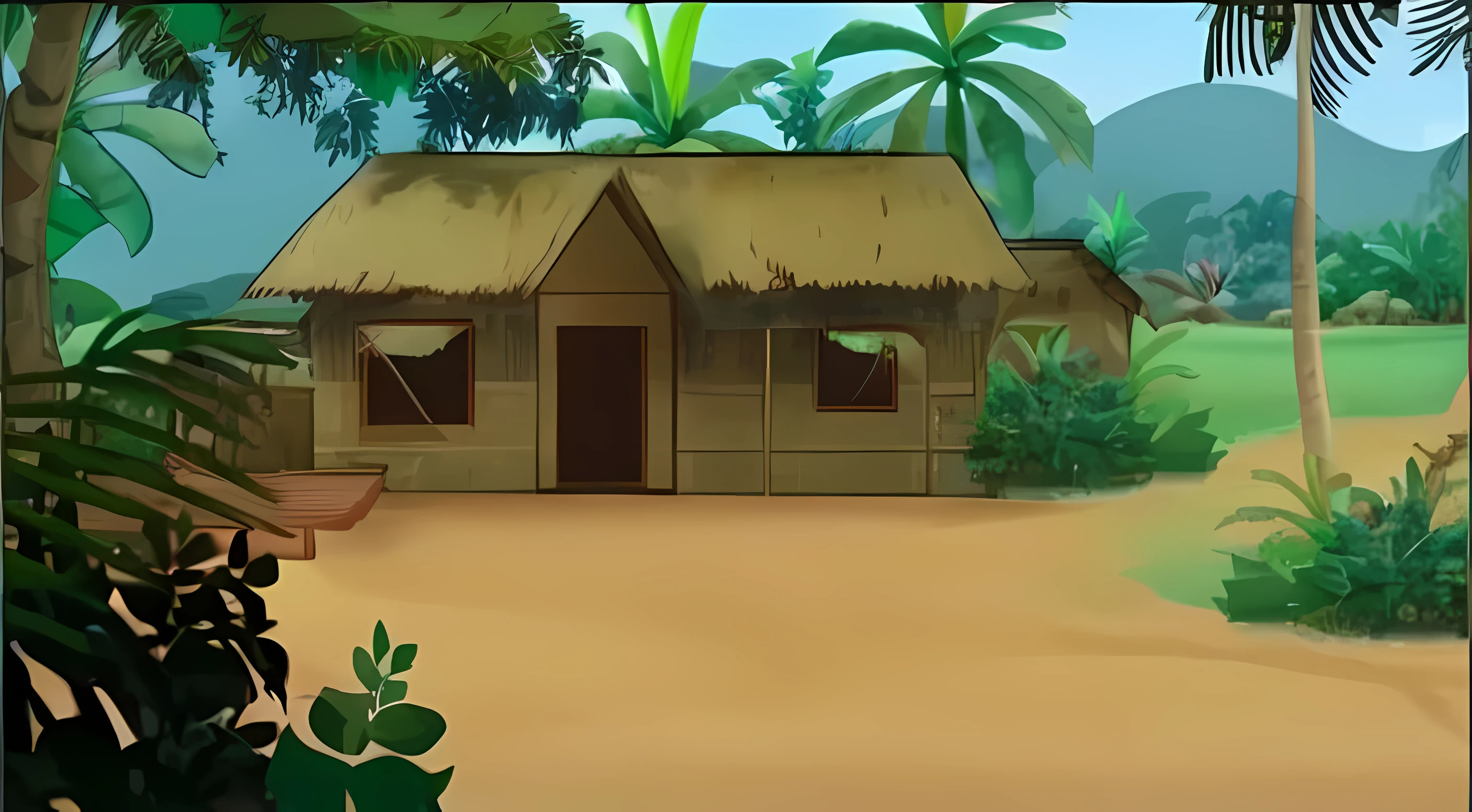Traditional Khmer house in the countryside