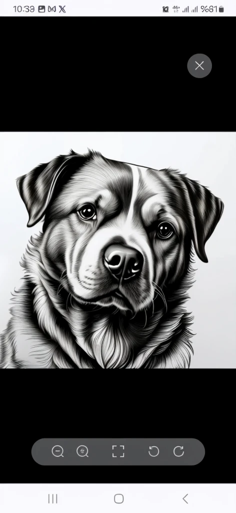 a close up of a drawing of a dog on a cell phone, black and white vector art, portrait of dog, drawn with photoshop, vector drawing, highly detailed vector art, detailed digital drawing, highly detailed portrait, lowres, portrait of ultra realistic, digital drawing, detailed vectorart, extremely detailed portrait, animal portrait, black and white vector, hd vector art