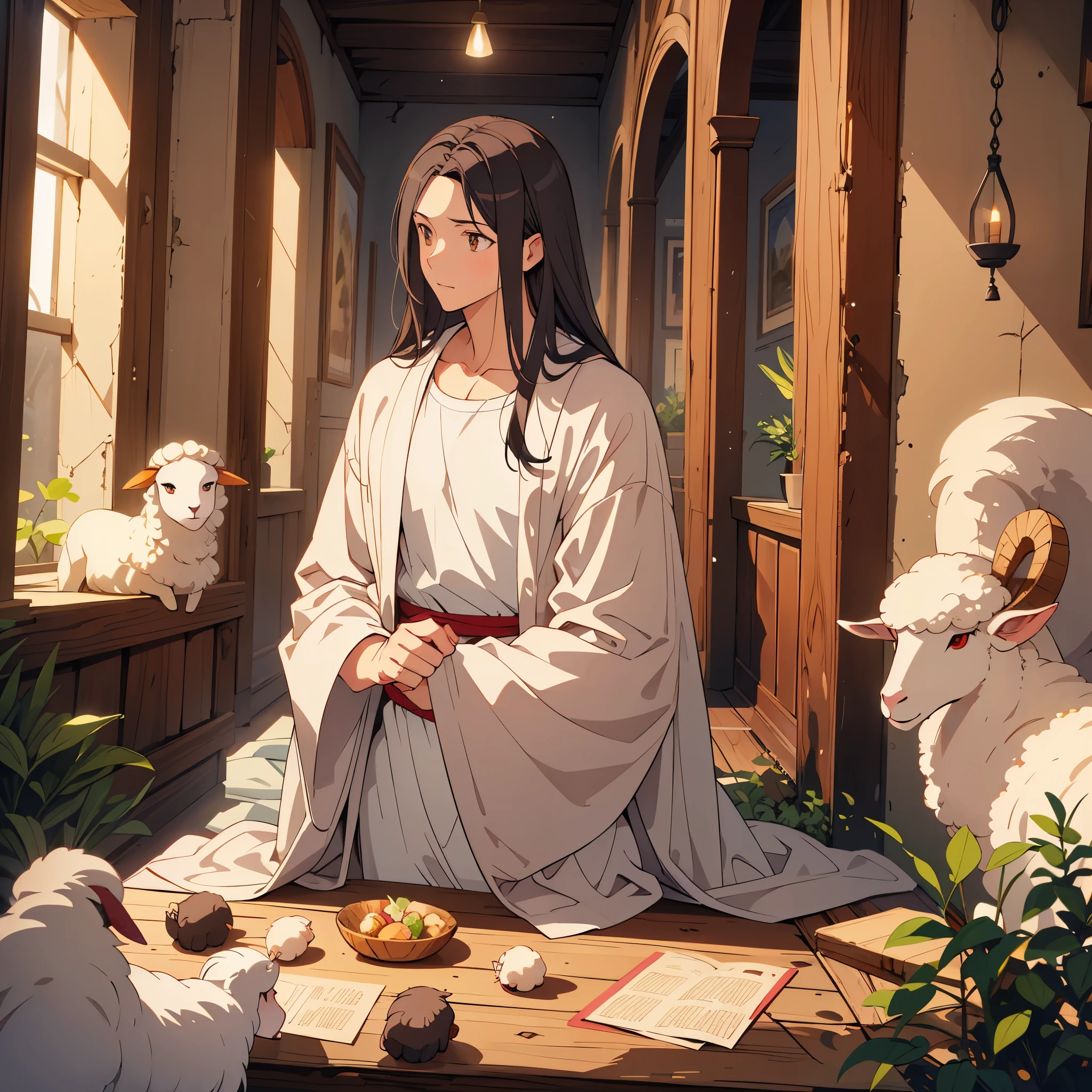Jesus of Nazareth in search of the lost sheep 