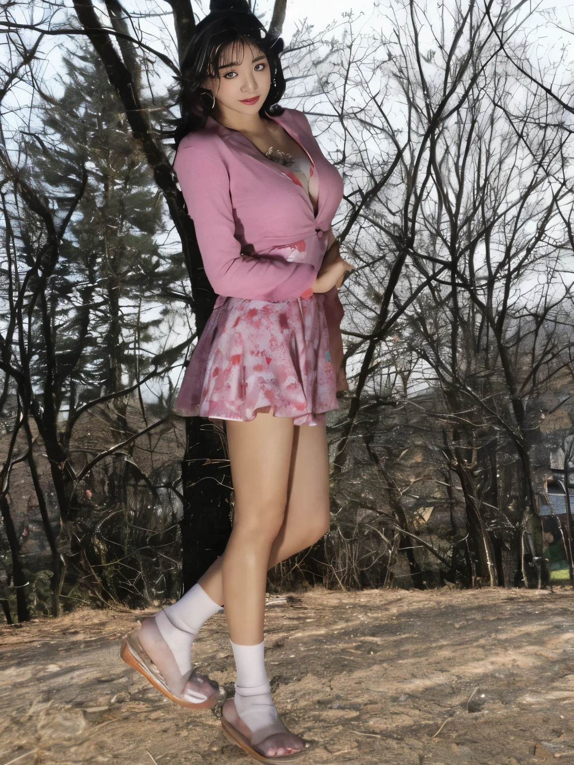 highest quality。８K-Picture。young gravure idol。Beautiful Women in perfect style。she'She's thin but her  are big。The charm of the gap。slim abs。dark brown hair。(big ：1.4)。cute eyes。double eyelid。length, wavy hair。Very delicately drawn face。perfect style。Shot in a red swimsuit。(The fate of gravure idols、big ：1.4)。subtle smile or shy。