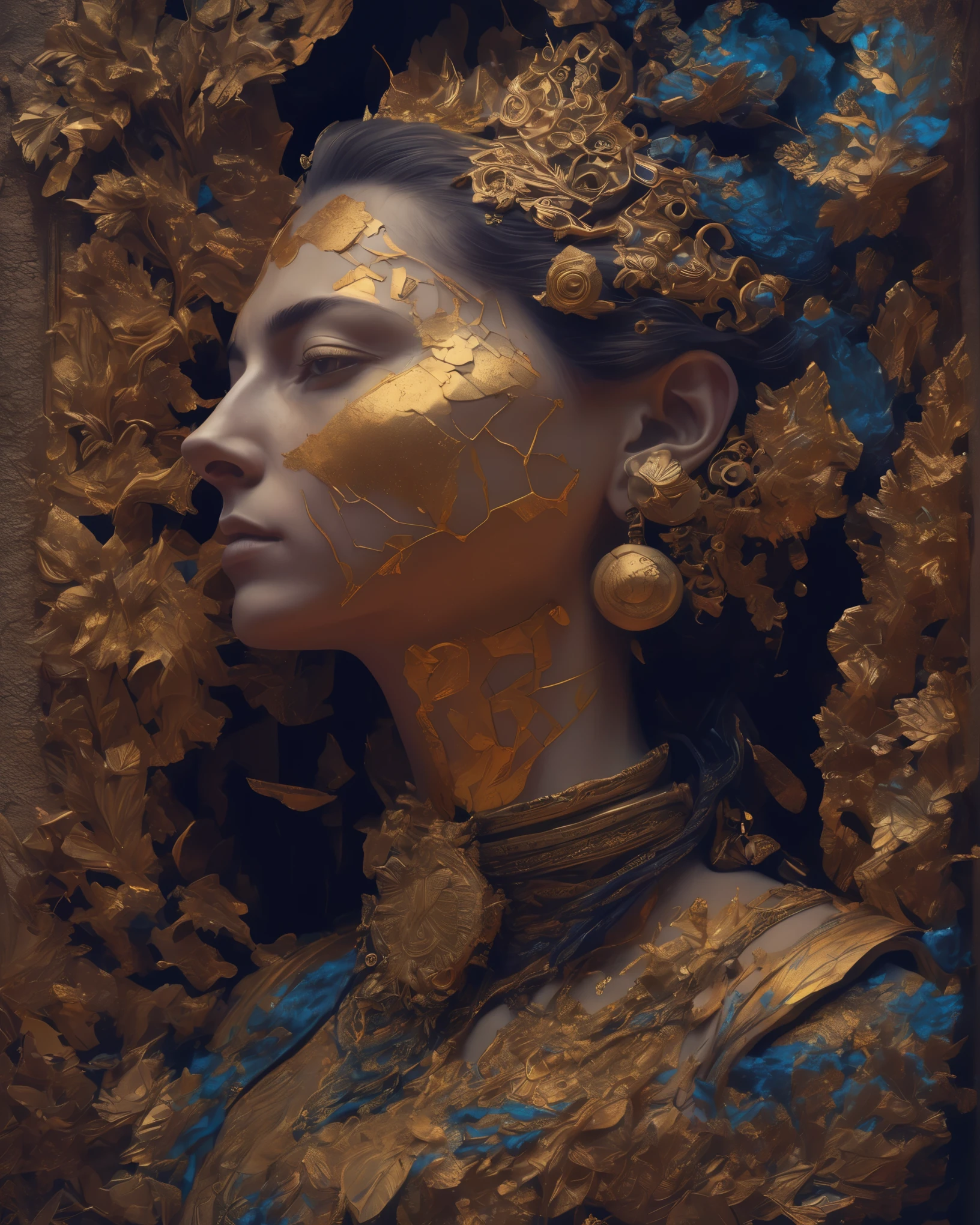 There is a huge statue of a man,There is a face on it, Art style of Philip Hodas, bipur and greg rutkowski, inspired by Filip Hodas, Matte of the human soul, Sylvain Sarai and Igor Molsky, Yuri Shudorf and Tom Bagshaw, bipur art, realism | bipur