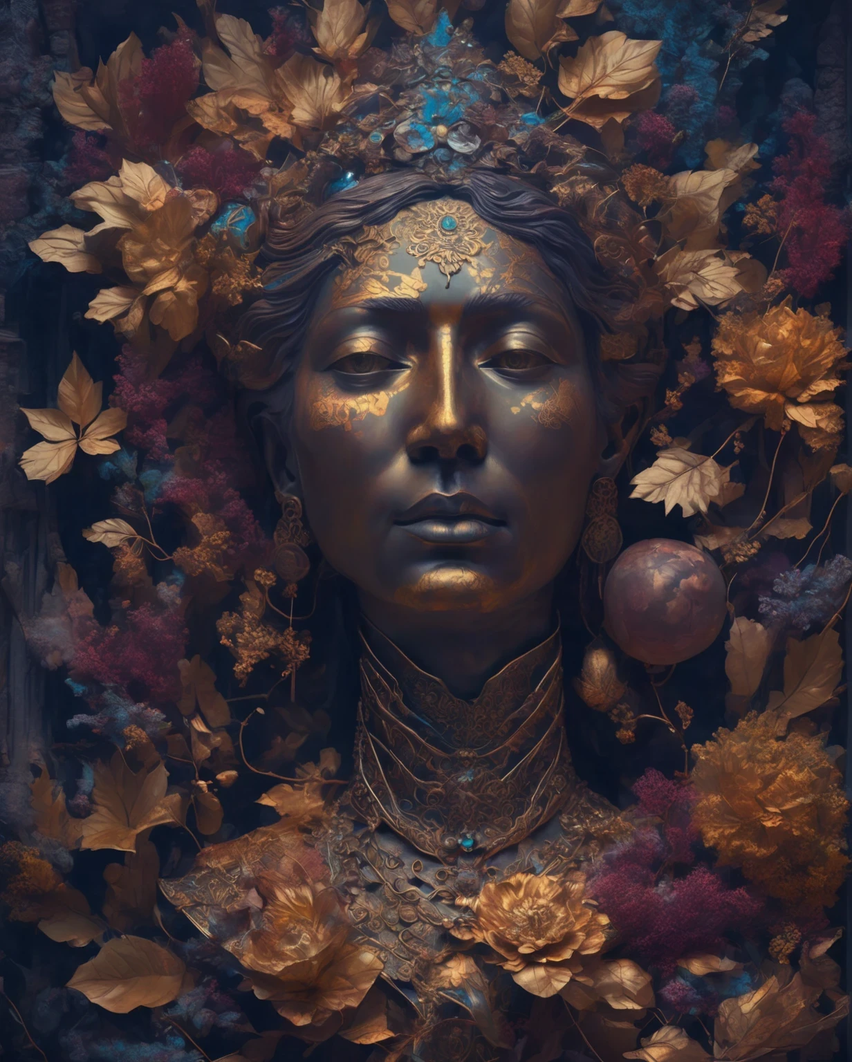 There is a huge statue of a man，There is a face on it, Art style of Philip Hodas, bipur and greg rutkowski, inspired by Filip Hodas, Matte of the human soul, Sylvain Sarai and Igor Molsky, Yuri Shudorf and Tom Bagshaw, bipur art, realism | bipur