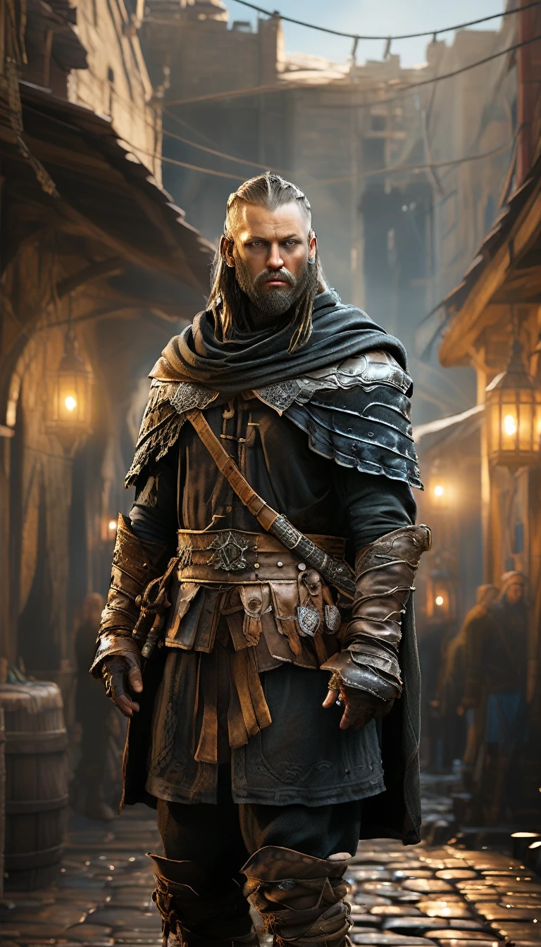 Illustrate the sons of Ragnar lothbrok standing together, wearing viking armor and holding weapons, ready to fight, heading for King Aella's fortress, crowd cheering for them , detailed face, detailed face expressions, natural face expressions, face in detail, asymmetrical faced,(tall and slender body), fair and smooth skin, detailed hands, detailed fingers, masterpiece, cinematic lighting, physically based rendering, lens flare, award winning rendering, perfect rendering detail, 8K, realism, detailed background, everything in detail, cinematic shot, dynamic lighting, 75mm, Technicolor, Panavision, cinemascope, fine details, 8k, HDR, realism, realistic, key visual, film still, superb cinematic color grading, depth of field, ,midjourney,