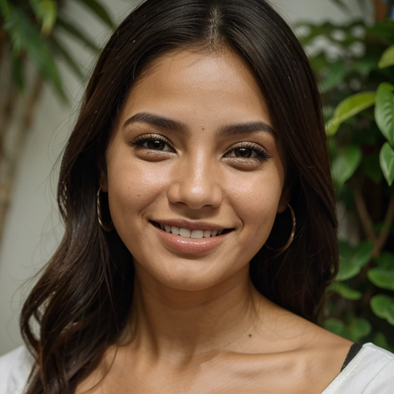 1 garota, morena, com cara de inteligente, vendedora, executiva, sorrindo