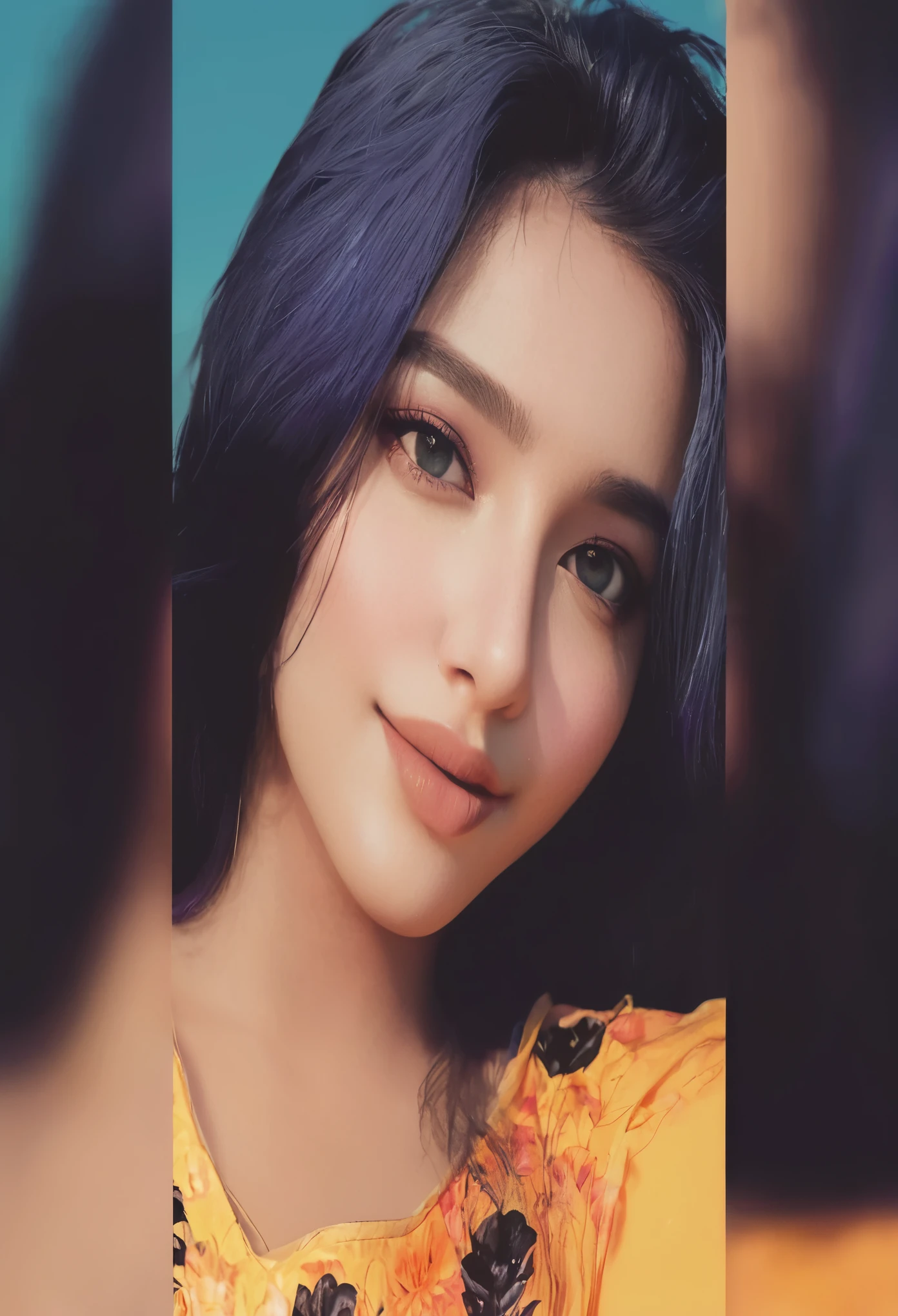 realistic, 1girl, white hair, purple eyes, glowing eyes, crop top, skirt, parted lips, blush, night, flowers, sun, sunlight,