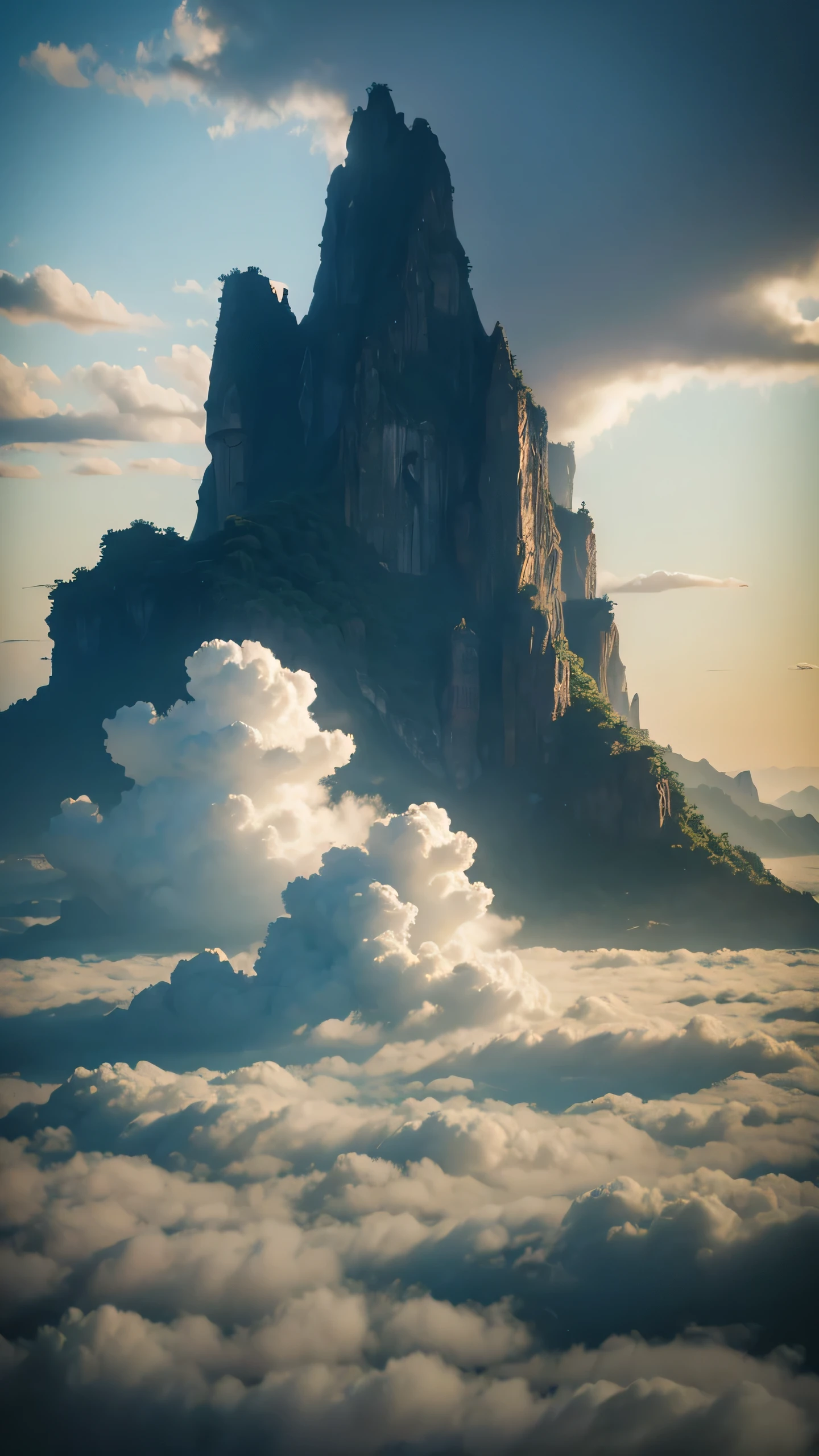 Highest image quality,fantasy,sea of clouds