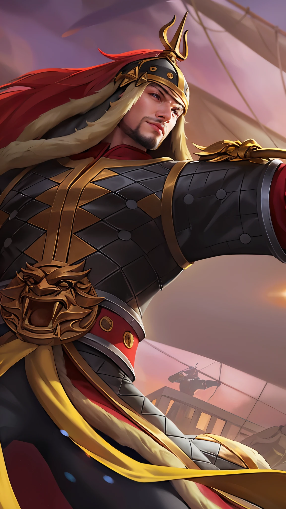 Young man with costume, 8k, ultra hd, ultra detailed texture, hyper realistic, masterpiece, detailed texture, detailed face, detailed skin, detailed lighting, (photorealistic:1.5), best quality, beautiful lighting, cinematic lighting, professional lighting, ultra highres, realistic, detailed hair, real hair, high quality, (realskin:1.5), extremely detailed, finely detail, ultra-detailed, young man angry with a thin mustache and beard.