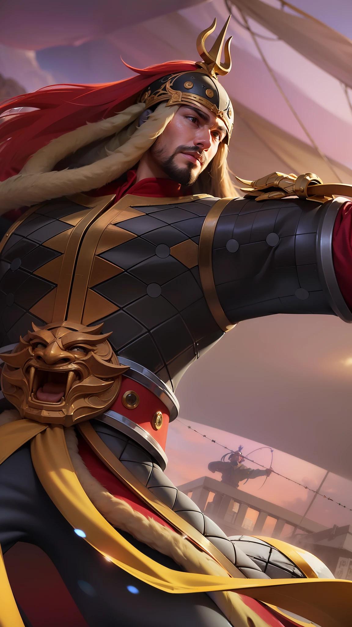 Young man with costume, 8k, ultra hd, ultra detailed texture, hyper realistic, masterpiece, detailed texture, detailed face, detailed skin, detailed lighting, (photorealistic:1.5), best quality, beautiful lighting, cinematic lighting, professional lighting, ultra highres, realistic, detailed hair, real hair, high quality, (realskin:1.5), extremely detailed, finely detail, ultra-detailed, young man angry with a thin mustache and beard.