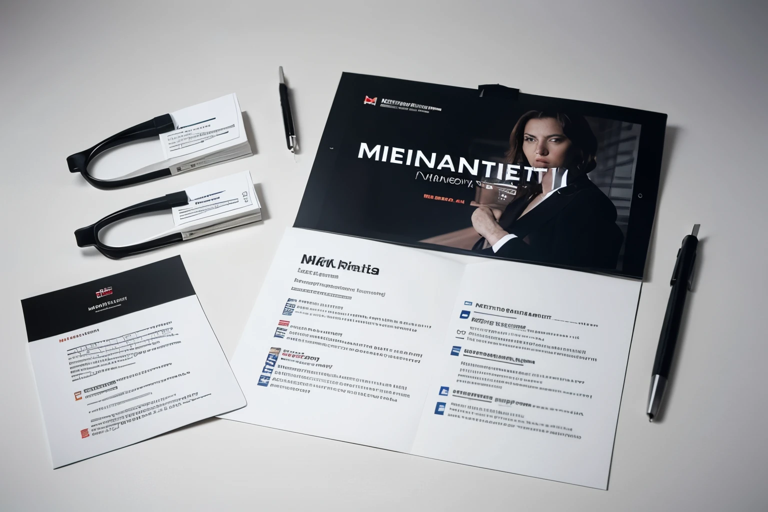 a logo with the entire media kit for a new data intelligence company for political campaigns called "mkpl data".