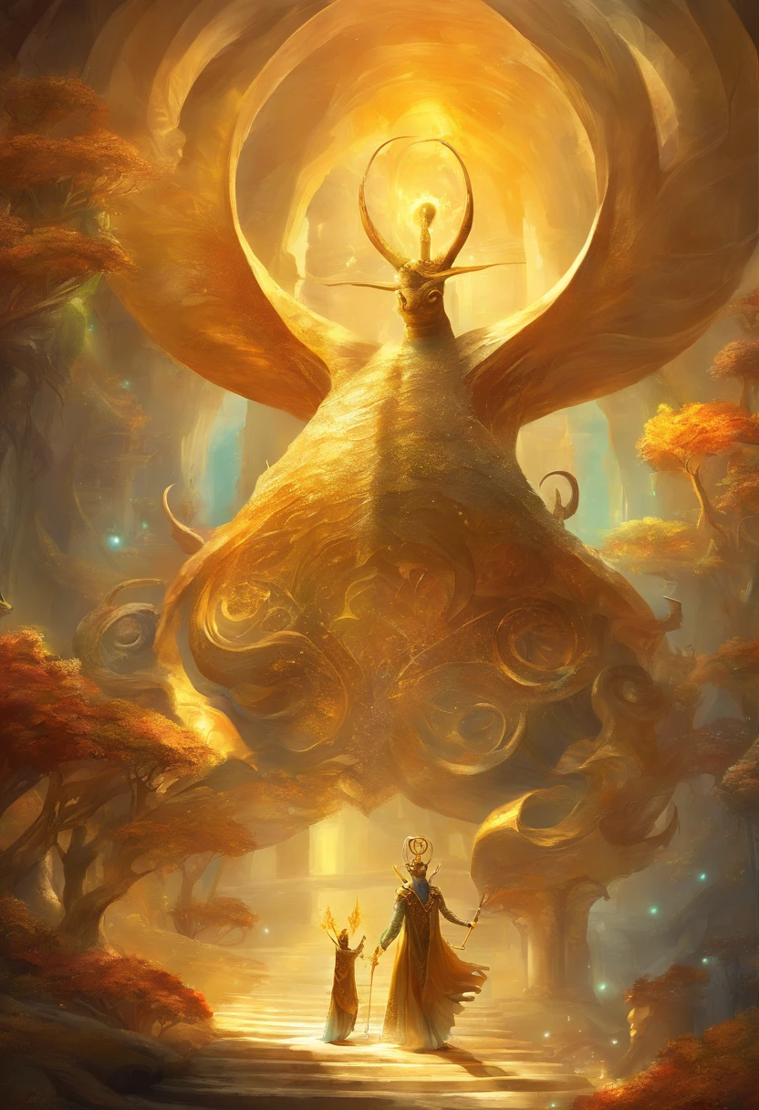 Snail society, snail king, ceremonial crown, festive, golden colors
