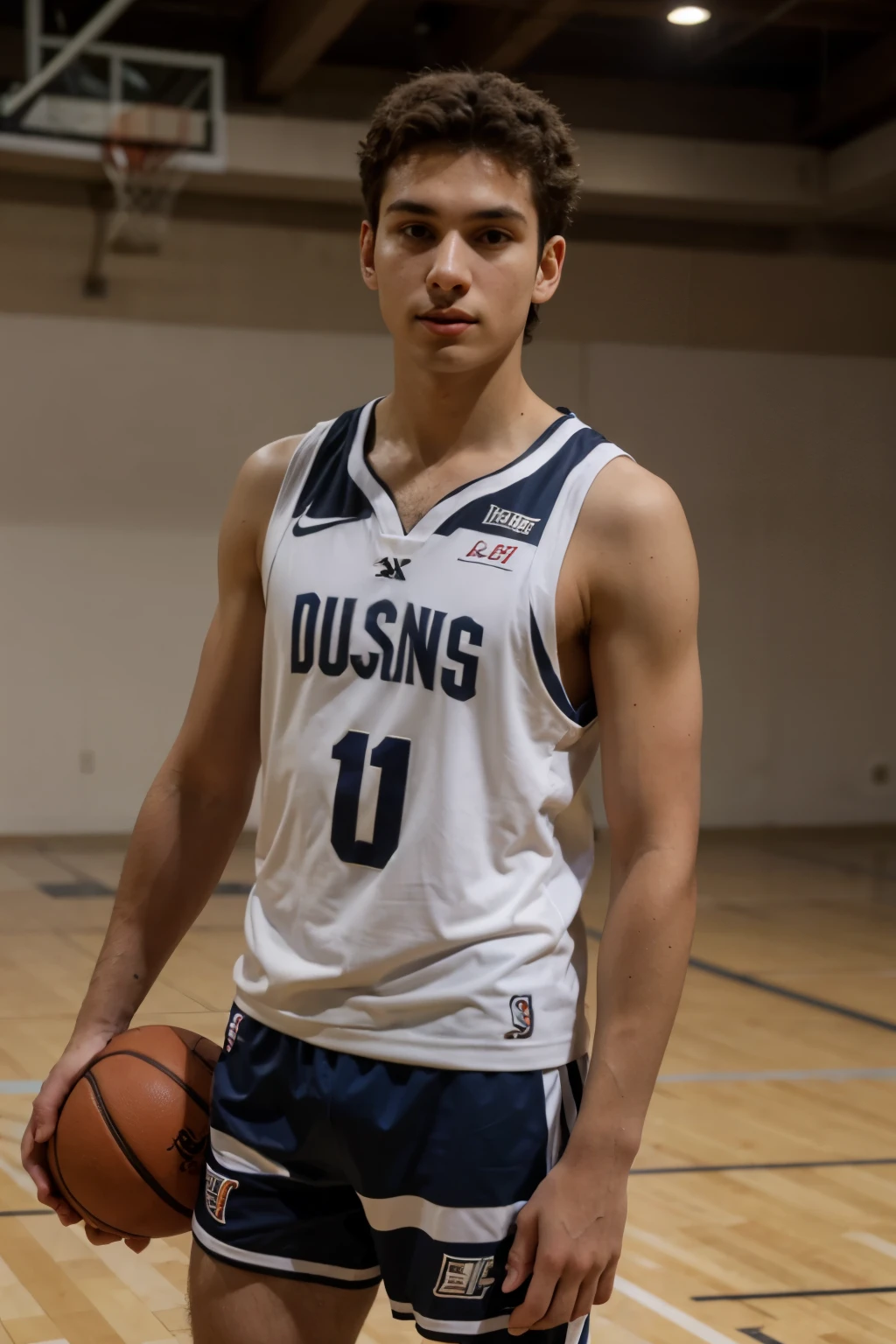 un joven decepcionado al no saber jugar baloncesto 