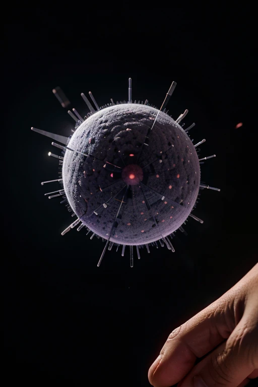 Immune cells attack tumor cells,3D transparency effect