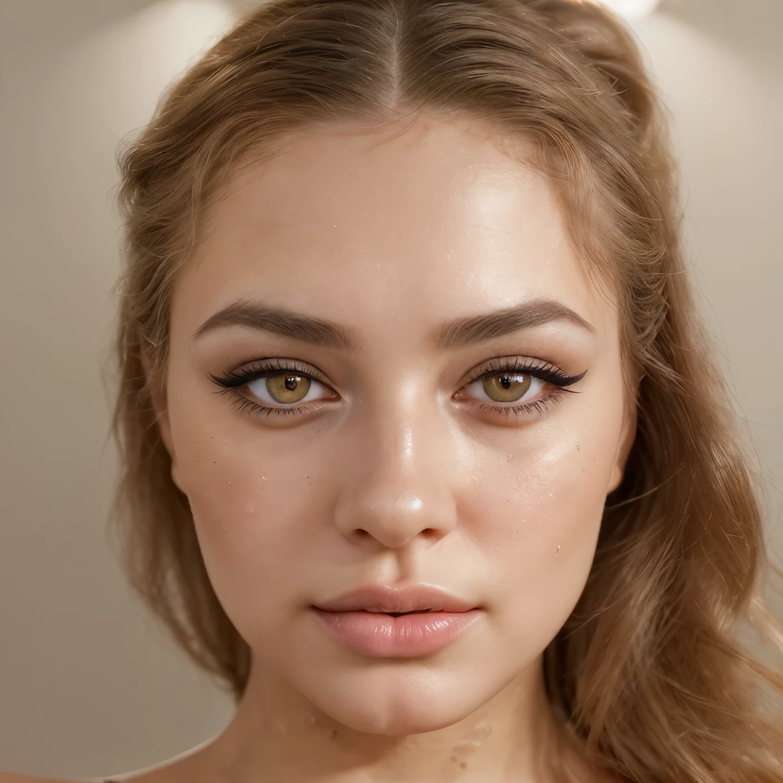 ### Instructions ###
Create a high quality image showing permanent eyebrow and lip makeup on a young woman. The photo should be taken in a professional studio, with an emphasis on lighting that perfectly emphasizes the quality and detail of the makeup. The focus should be on the face to show the work done in as much detail as possible.

### Context ###
The target audience is young professionals who value quality and strive for natural beauty. The image should inspire confidence and emphasize how permanent makeup can naturally enhance and highlight facial features.

### Detailed Requirements ###
- **Audience**: Young people who prefer elegance and naturalness in makeup.
- **Emotions**: Image should reflect confidence and emphasize natural beauty through carefully executed makeup.
- **Lighting**: Use professional studio lighting that mimics natural light to perfectly display makeup details and give your face a healthy glow.
- **Composition**: The shot should focus on the face to show details of eyebrow and lip makeup while highlighting the natural beauty and expressiveness of the model's look.