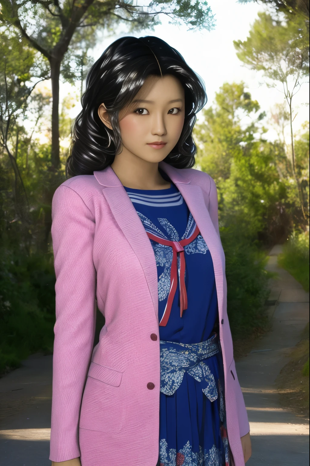 (8K, highest quality, masterpiece:1.2), (realistic, photo-realistic:1.37), Super detailed,highest quality, ultra high resolution, professional lighting, photon mapping, radio city, Physically based rendering, cinematic lighting, late night path,written boundary depth, sharp focus,sunbeam, good composition,(Bokeh:1.2) 1 girl,alone,(whole body), (closed mouth),fine and beautiful eyes, stop temporarily, tight waist,Japanese high school girl, black hair,messy hair,long hair fluttering in the wind,(Ulzzang-6500:1.2)
mix 4, hiqcgbody