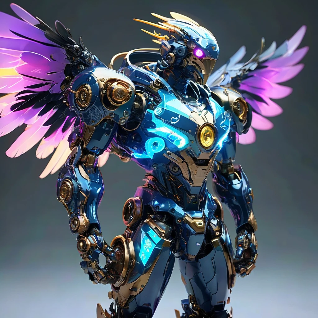 (best quality, 8K, Une haute résolution, chef-d&#39;artwork:1.2), （Ultra-detailed), (tortue anthropomorphe)，(Futuristic Mechanical Bald Eagle Cybertron), （Ange de bataille Lolita），corps entieresbienne, lueur de rêve，Luminous neon lights，High-tech mechanical parts,Metal claws and wings,Metal heads and pins,Metal feathers,Extremely cool,Pieds en métal,Oeil bionique,Detailed feather design,bec pointu,plane dans les airs,Electric blue and bright purple,Des yeux brillants et vifs,Reflective metal surface,Interlocking mechanical gears,Dynamic and elegant design,effet de flou de mouvement,un savoir-faire minutieux,ambiance science-fiction,Clean aerodynamic shape,Laser scanning model,projections holographiques,Lignes de circuits électroluminescents,d&#39;a captivating beauty,A precision of&#39;un autre monde,Advanced sensors,Des algorithmes complexes,Menacing and mysterious atmosphere,Electrical sparks,Chromage brillant,Futuristic propulsion system，solo，Coup moyen，art conceptuel, Fantasy theme,Volumetric lighting, Illumination globale, reflection, hyper HD，The light is bright，Couleurs RVB，vibrant de couleurs, Mechamusume，McCorg Equipment