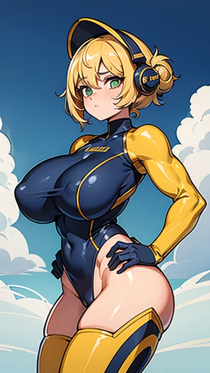 gorgeus space cadet girl, capacete, rebreather branco e laranja, olhos verdes profundos amendoados, cabelo loiro curto, seios enormes perfeitos, quadris largos, coxas musculosas, muscular arms, Barriga sexy, huge huge camel toe, space, spaceship, Ultra HD, retina, obra de arte, Anatomicamente Correto, pele texturizada, detalhes altos, premiado, Melhor qualidade, 8k, alto, pernas longas