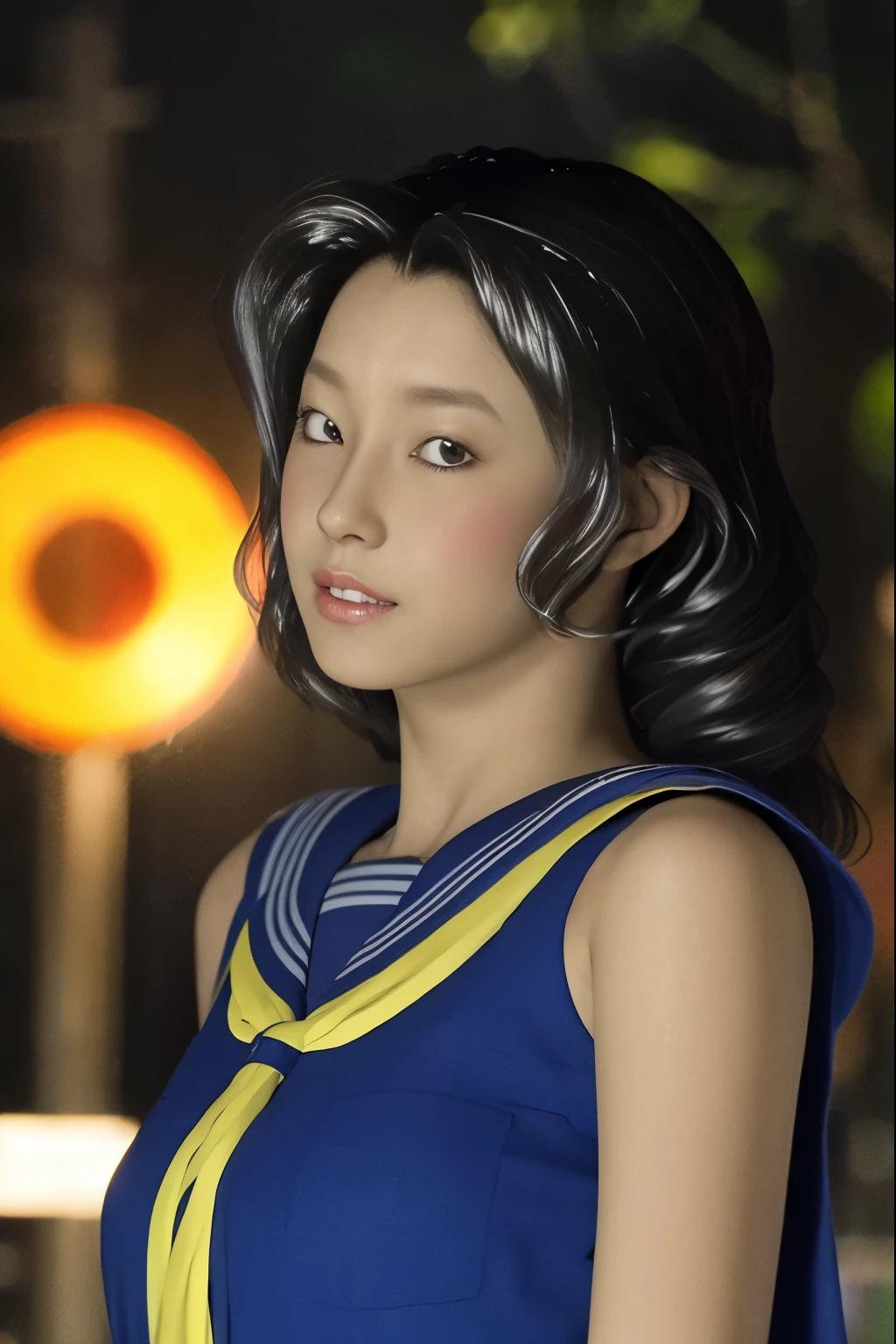 (8K, highest quality, masterpiece:1.2), (realistic, photo-realistic:1.37), Super detailed,highest quality, ultra high resolution, professional lighting, photon mapping, radio city, Physically based rendering, cinematic lighting, late night path,Depth of written boundary, sharp focus,sunbeam, good composition,(Bokeh:1.2) 1 girl,alone,(whole body), (closed mouth),fine and beautiful eyes, temporarily stop, tight waist,Japanese high school girl, black hair,messy hair,long hair fluttering in the wind,(Ulzzang-6500:1.2)
mix 4, hiqcgbody