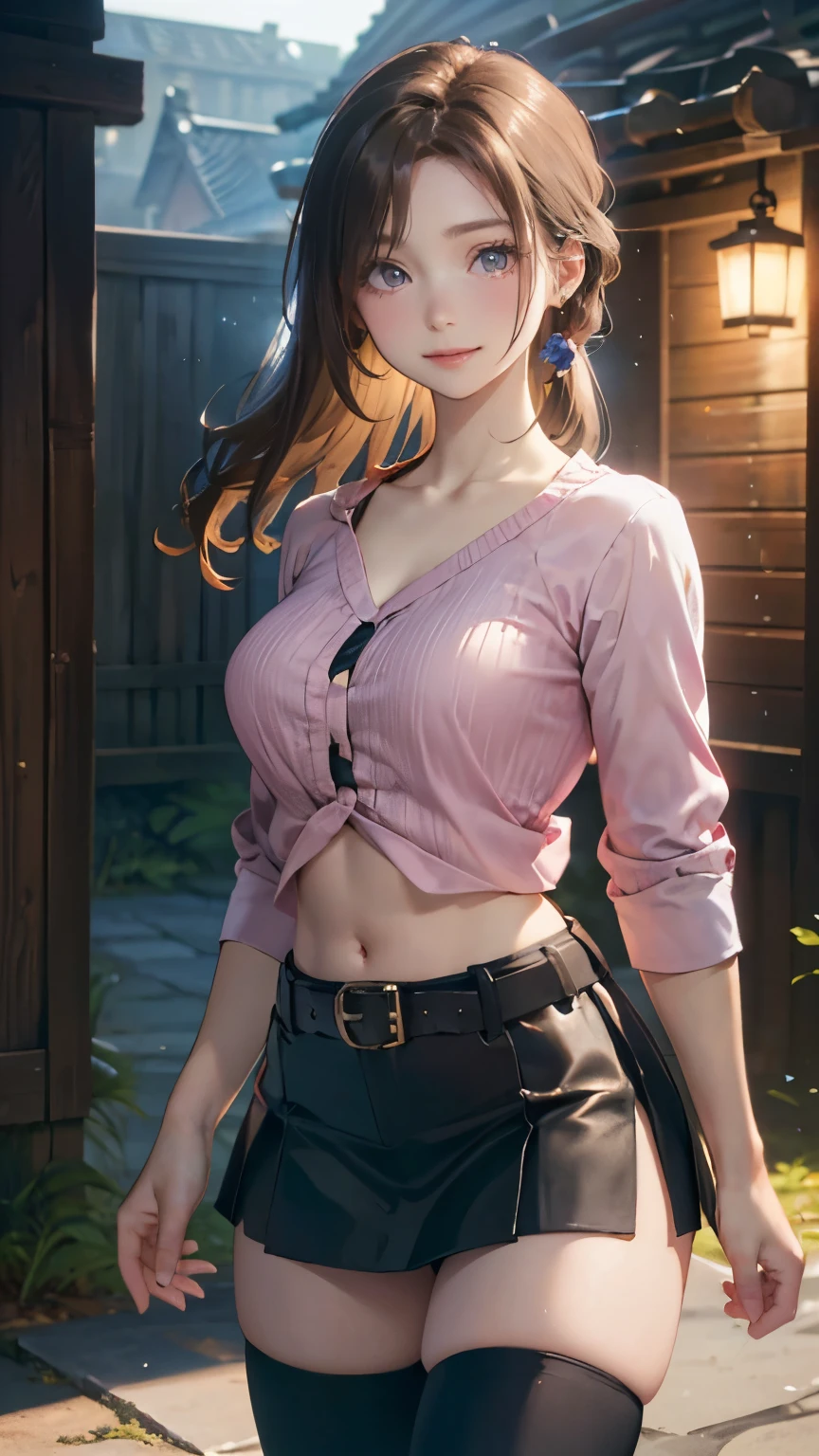 8K, masutepiece, Raw photo, Best Quality, Photorealistic, Highly detailed CG Unity 8k wallpaper, depth of fields, Cinematic Light, Lens Flare, Ray tracing, (Extremely beautiful face, Beautiful lips, Beautiful eyes), intricate detail face, ((Ultra detailed skin)) 1girl in, In the Dark, deepshadow, (Very slim and slender fit muscular body:1.3), ((Looking at Viewer)),(), (Blurred background),(No people in the background:1.3), Beautiful earrings, Bracelets, pantyhose, Clear eyes, Walking, (pale skin), (Big eyes), Face forward, (Brown hairs), (sexy magical girl costume,skirt by the)), (()), , (Looking at Viewer:1.3) opened breast, Very slim, medium breasts, backtrack, (Back shot), ass forcus, Before the eyebrows,(), thick thighs,Frameless glasses,Beautiful ponytail,Racetrack,Cosplay