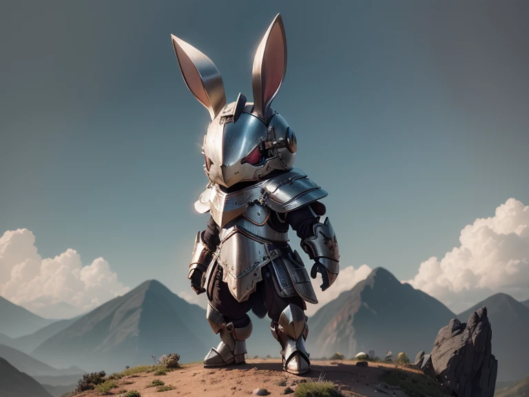 rabbit with armor,Meisterwerk, Best quality, Super Detail,anthropomorph rabbit,Werke von Meistern,superfein,4K resolution,High quality,Filmbeleuchtung,Hohe Bilddetails,Klar fokussiertes Haar,Detaillierte Haardarstellung,,epic,((small body))