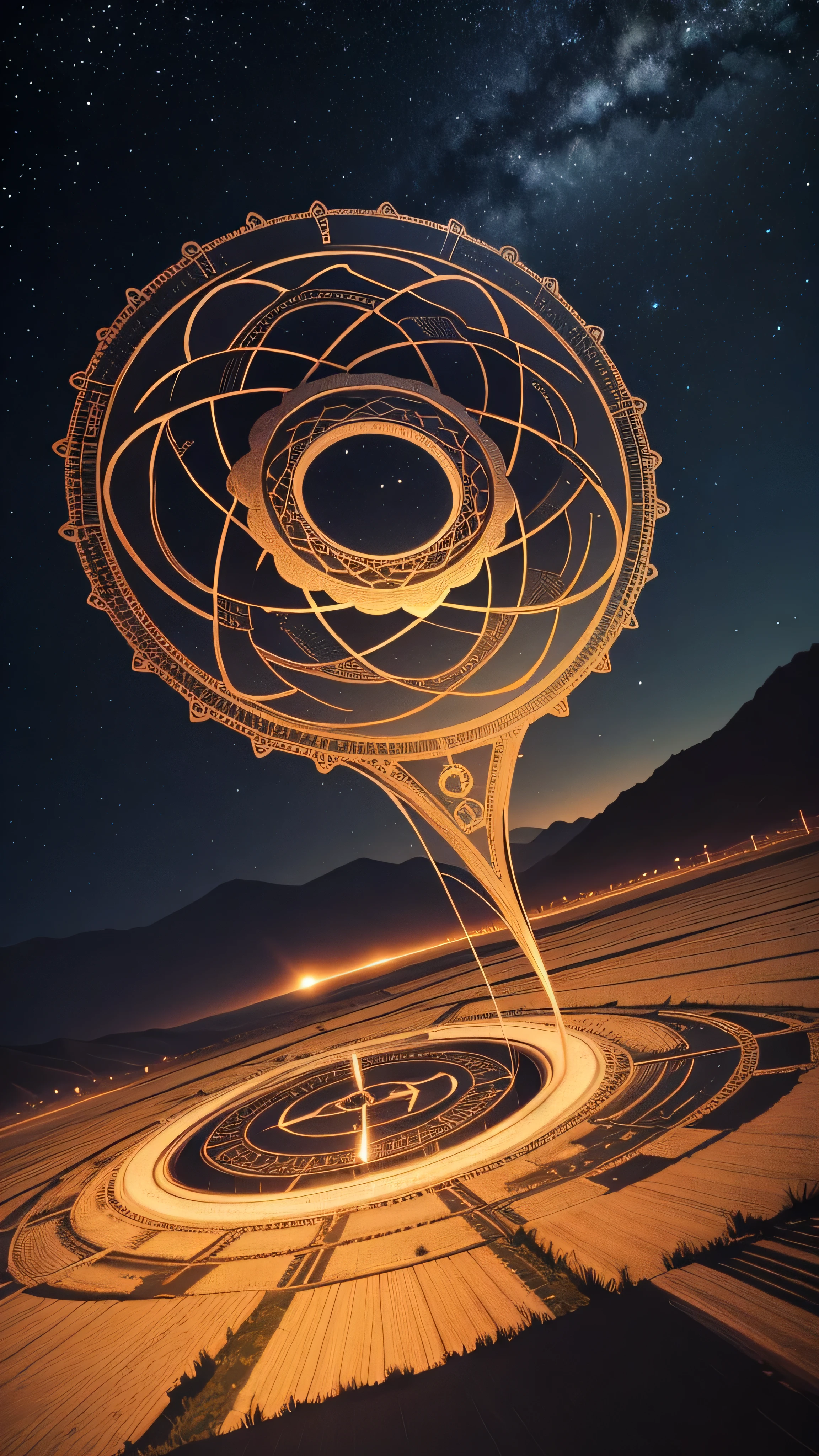 crop circle, night sky