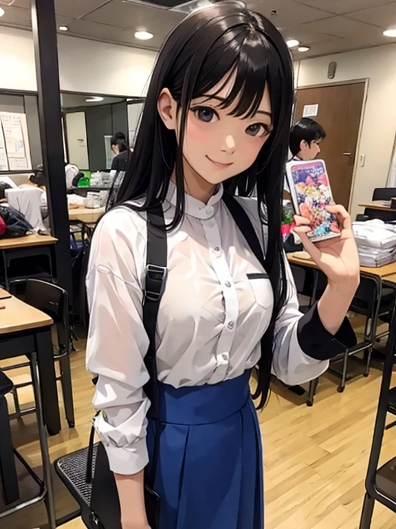 Cosplay Event,extreme costume,see-through,black hair,Plain type,The size is not correct,Classmate,smile,embarrassing