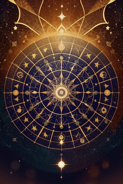 mandala astrologica com estrelas