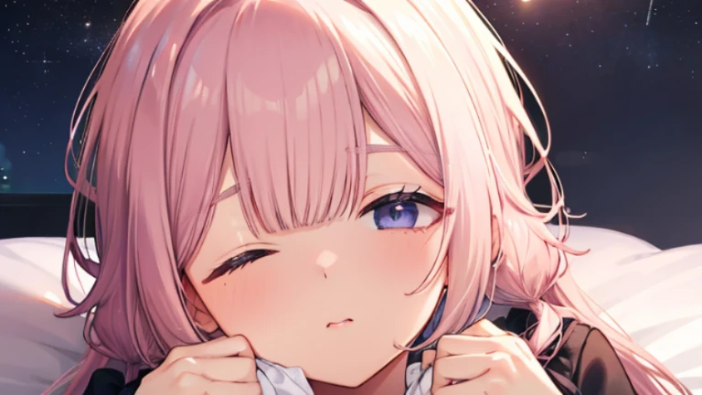 bed、sleeping、sleeping face、sleep、Face with eyes closed、Ease、sigh、night、cute